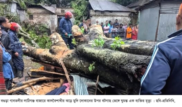 গাবতলীতে কাল বৈশাখীর ঝড়ে দোকানে বটগাছ ভেঙ্গে ঘুমন্ত পান ব্যবসায়ীর মৃত্যু